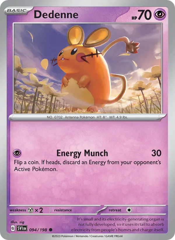 Dedenne, Pokémon card