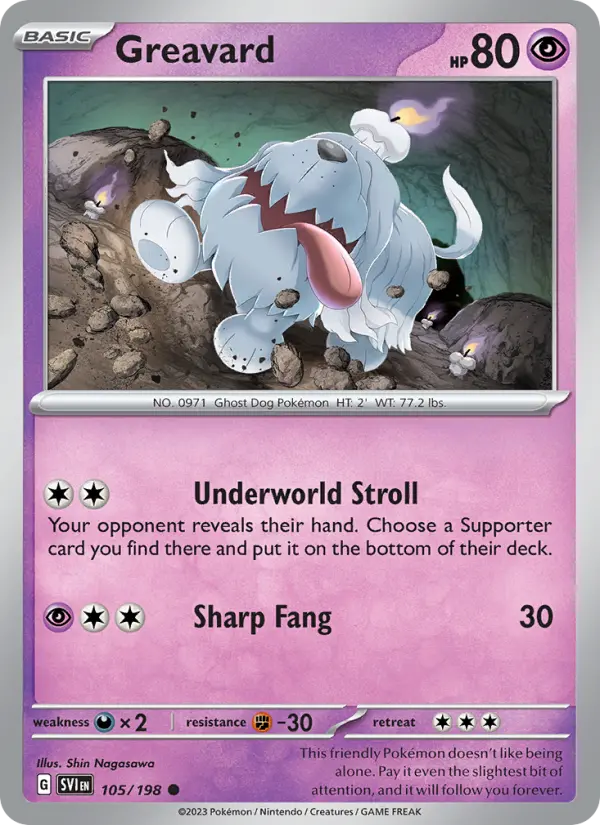 Greavard, Pokémon card