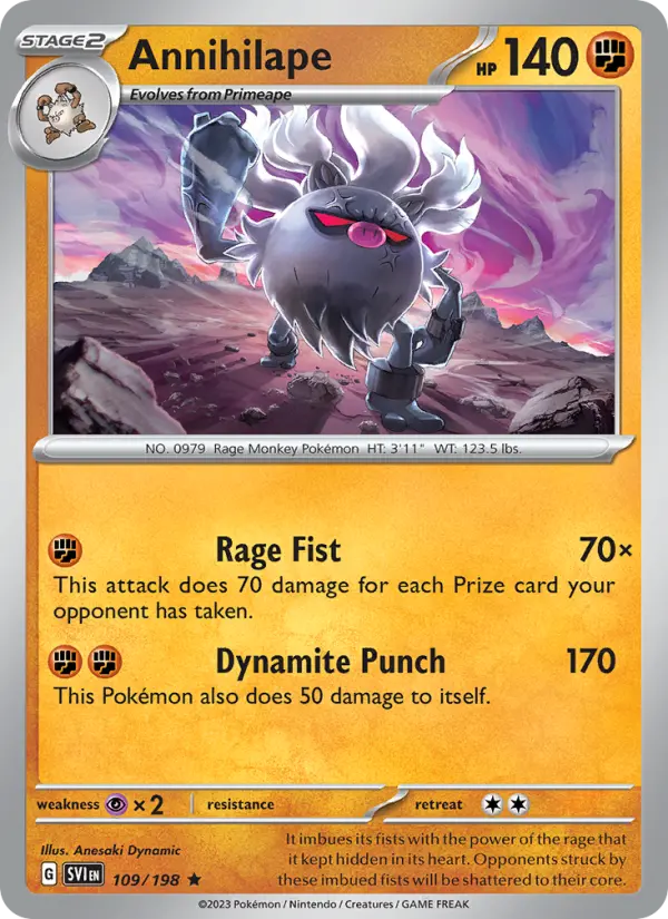Annihilape, Pokémon card