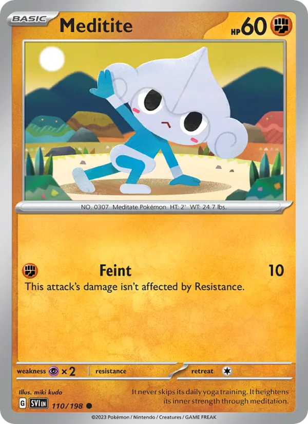Meditite, Pokémon card