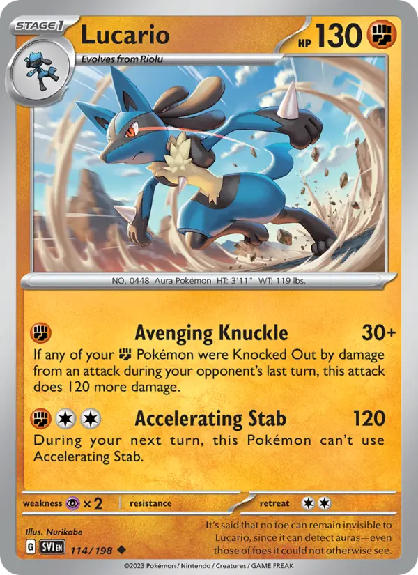 Lucario, Pokémon card