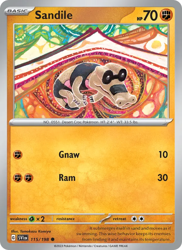 Sandile, Pokémon card