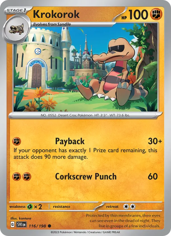 Krokorok, Pokémon card