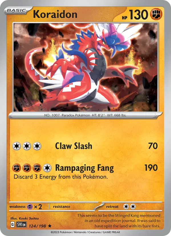 Koraidon, Pokémon card