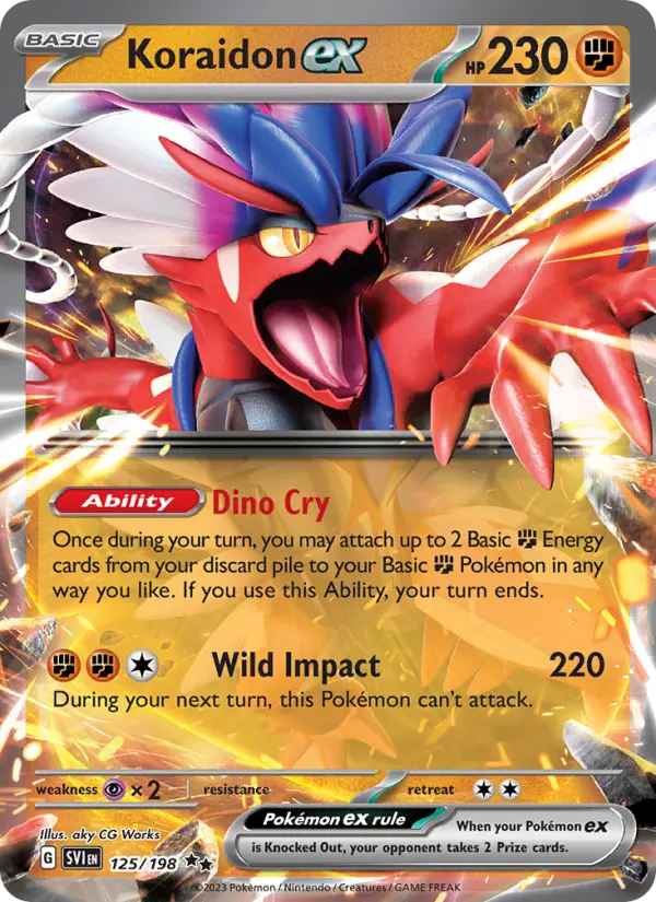 Koraidon ex, Pokémon card