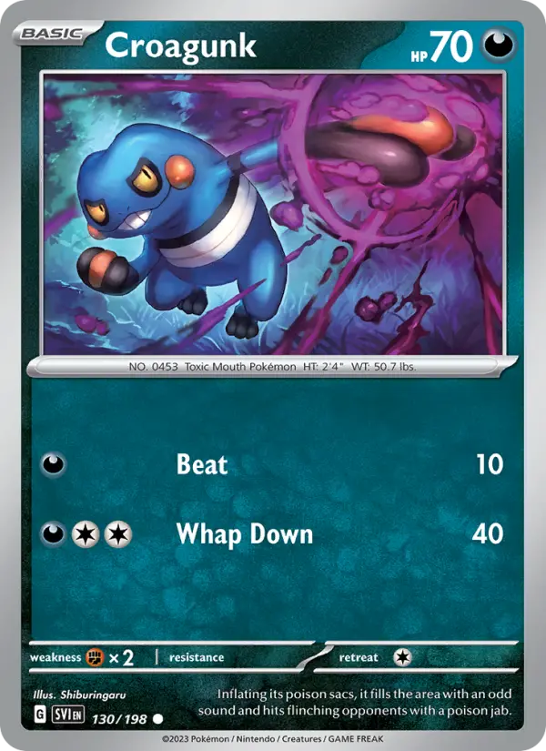 Croagunk, Pokémon card