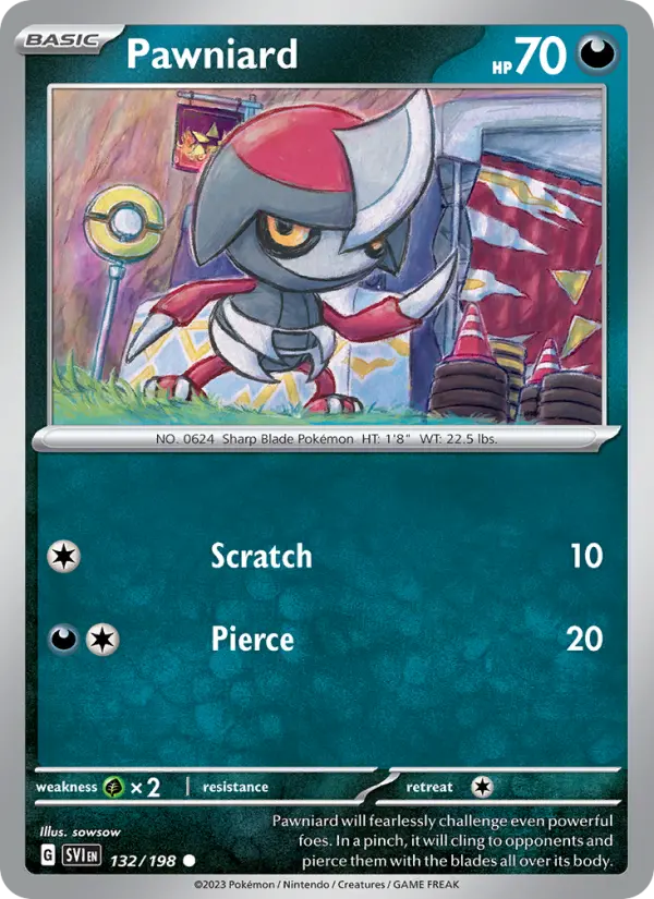 Pawniard, Pokémon card