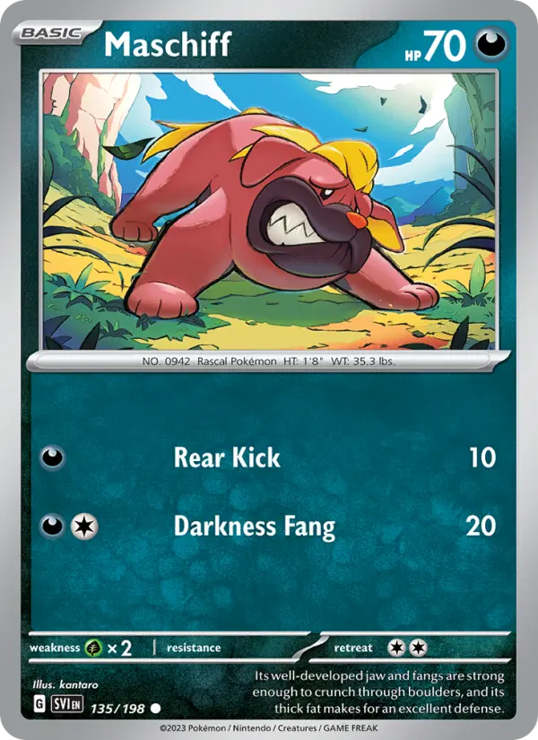 Maschiff, Pokémon card