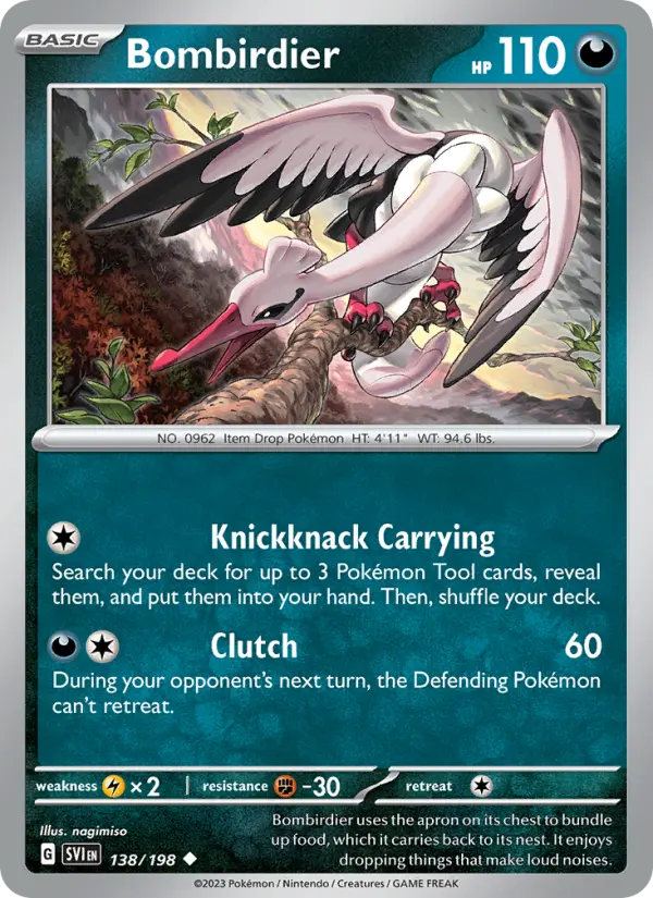 Bombirdier, Pokémon card