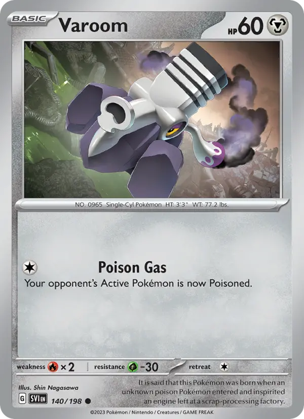 Varoom, Pokémon card