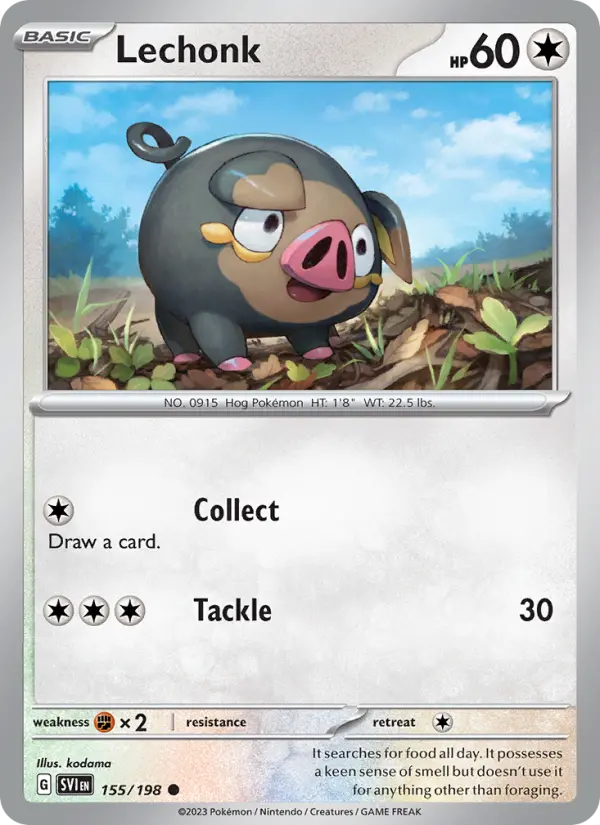 Lechonk, Pokémon card