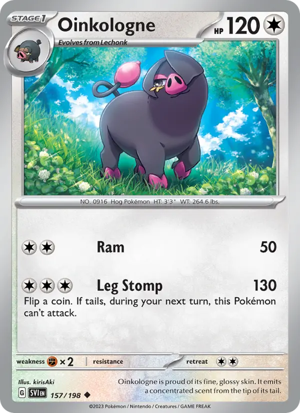 Oinkologne, Pokémon card