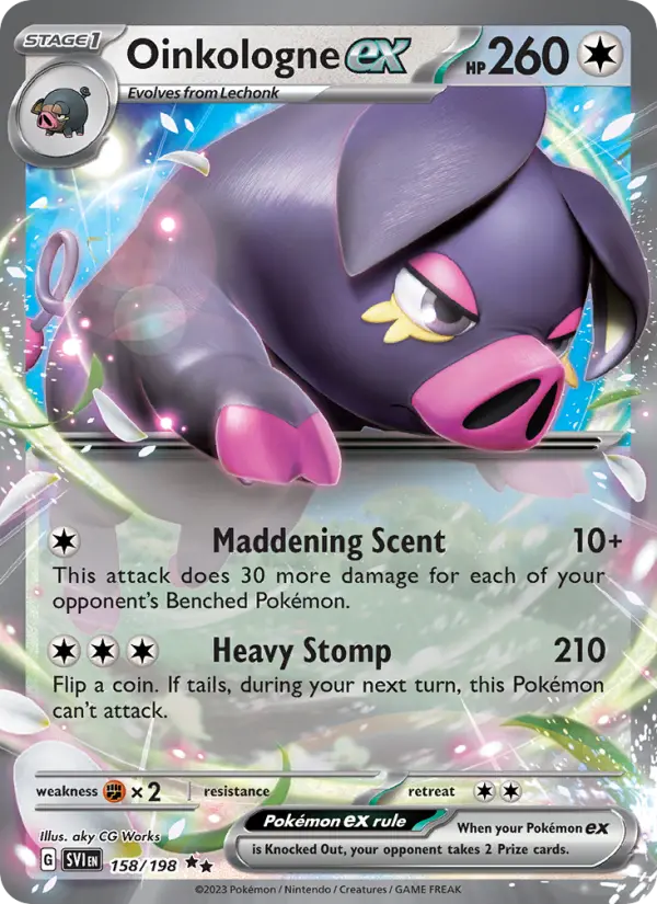Oinkologne ex, Pokémon card
