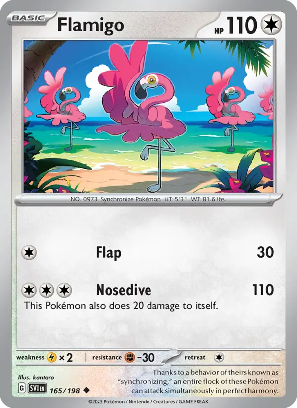 Flamigo, Pokémon card
