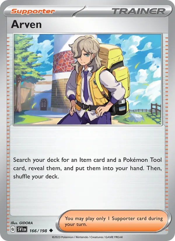 Arven, Pokémon card