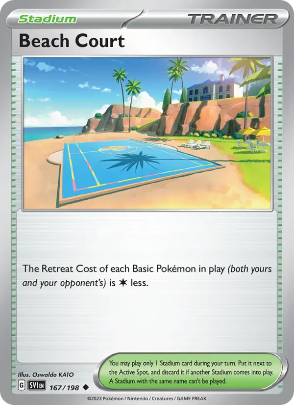 Beach Court, Pokémon card