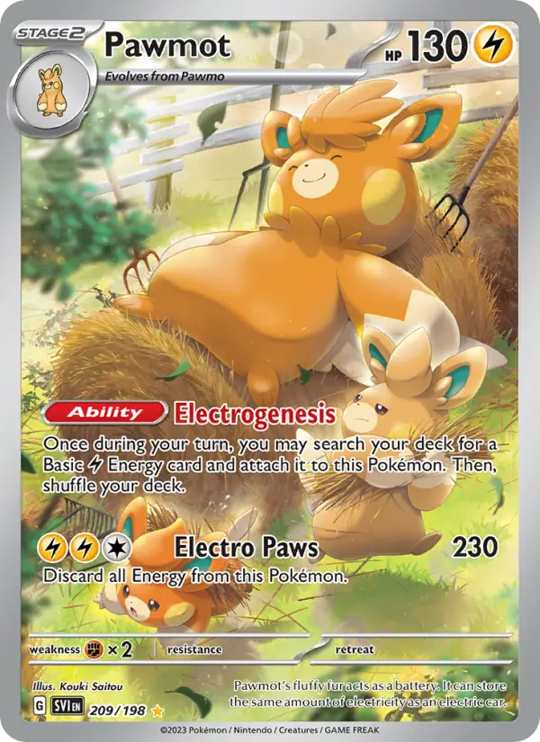 Pawmot, Pokémon card