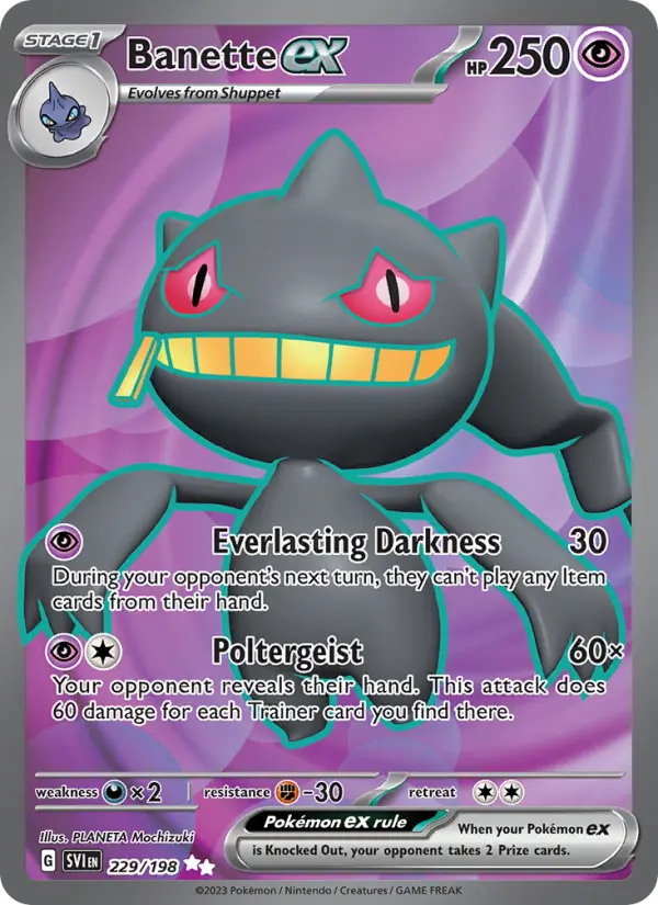 Banette ex, Pokémon card