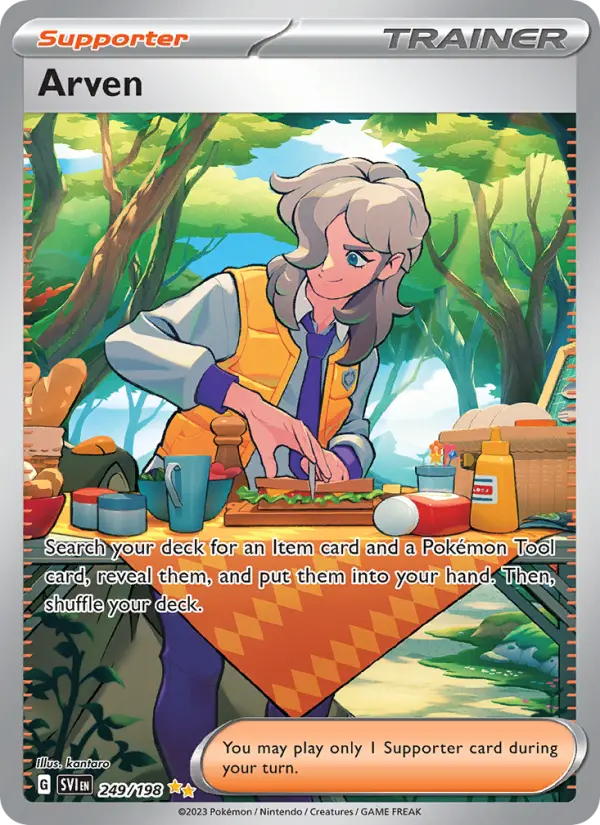 Arven, Pokémon card