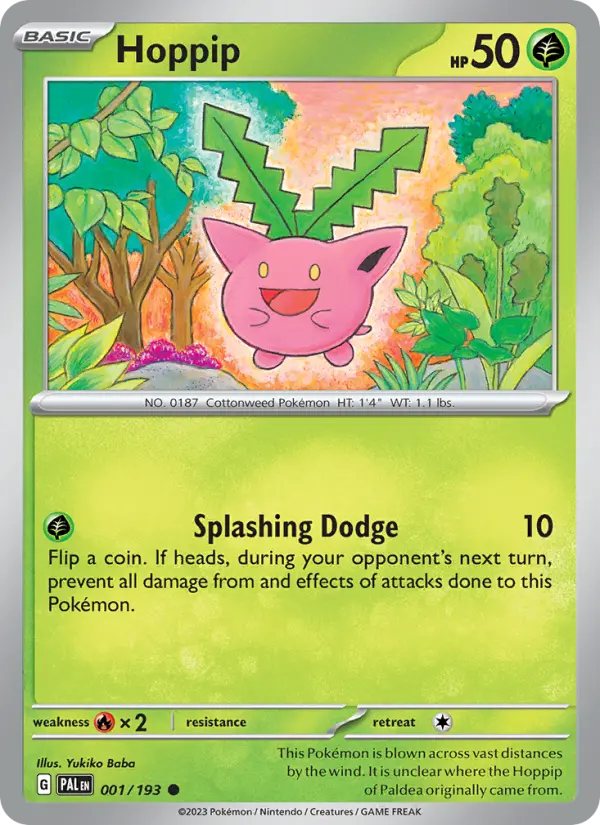 Hoppip, Pokémon card