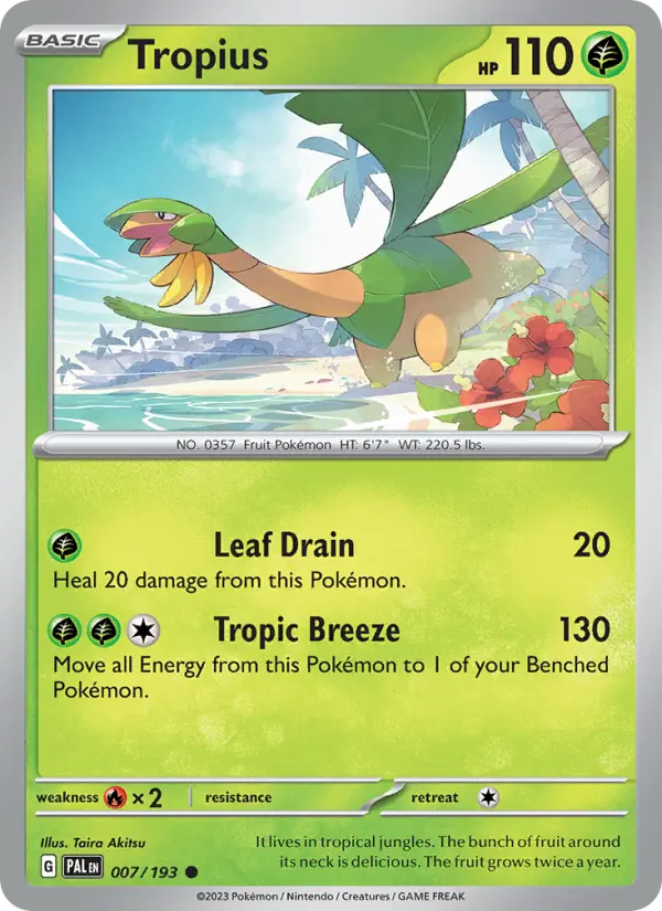 Tropius, Pokémon card