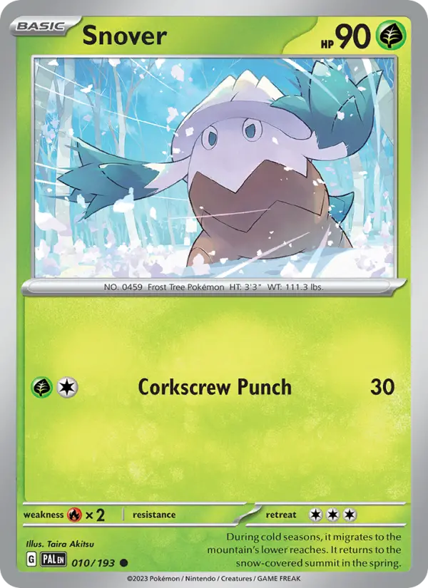 Snover, Pokémon card