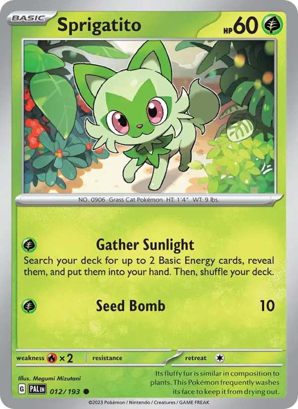 Sprigatito, Pokémon card