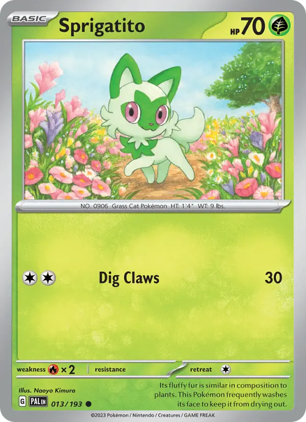 Sprigatito, Pokémon card
