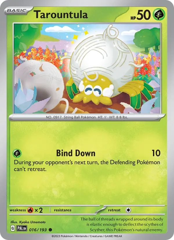 Tarountula, Pokémon card