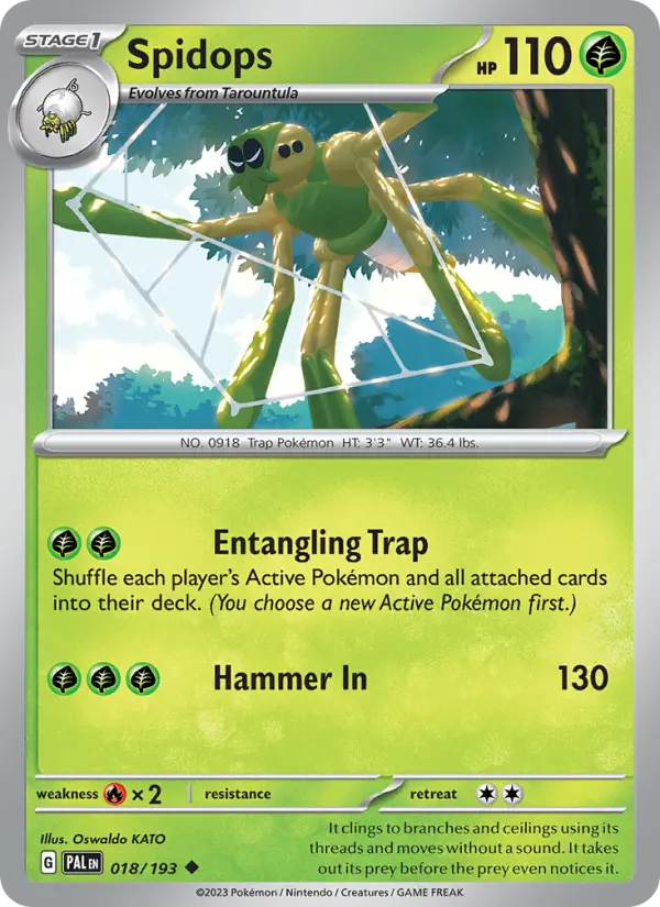 Spidops, Pokémon card