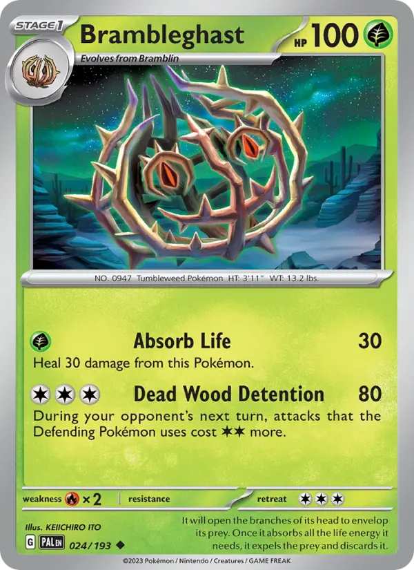 Brambleghast, Pokémon card