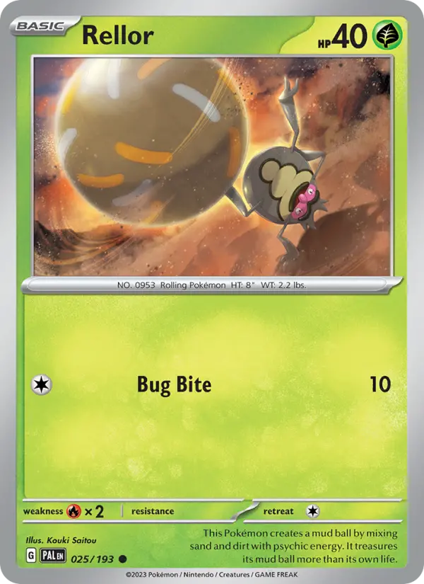 Rellor, Pokémon card