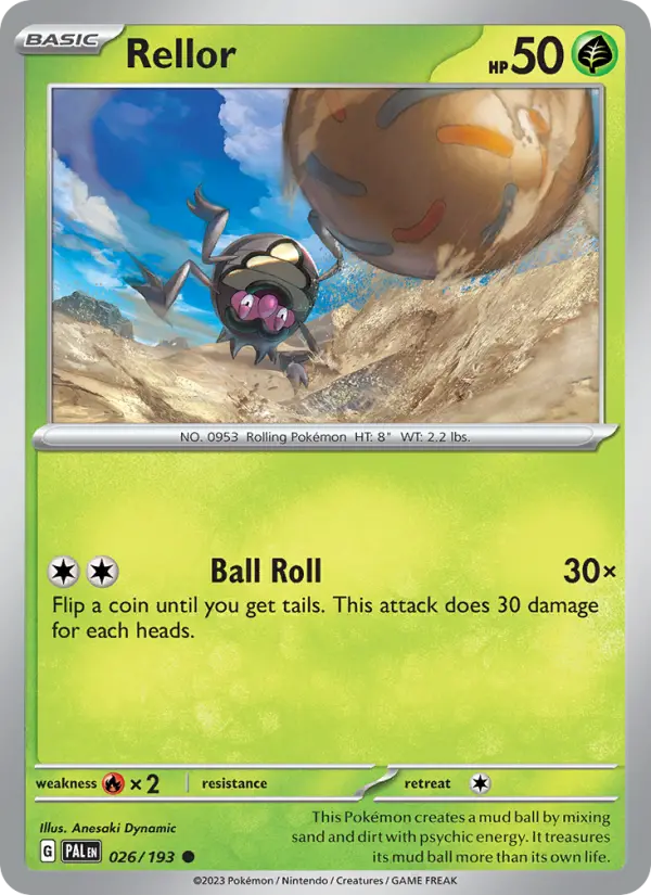 Rellor, Pokémon card