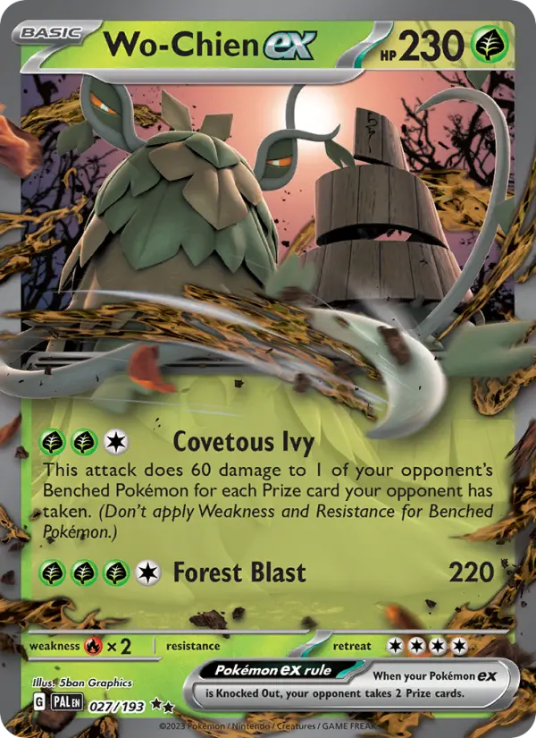 Wo-Chien ex, Pokémon card