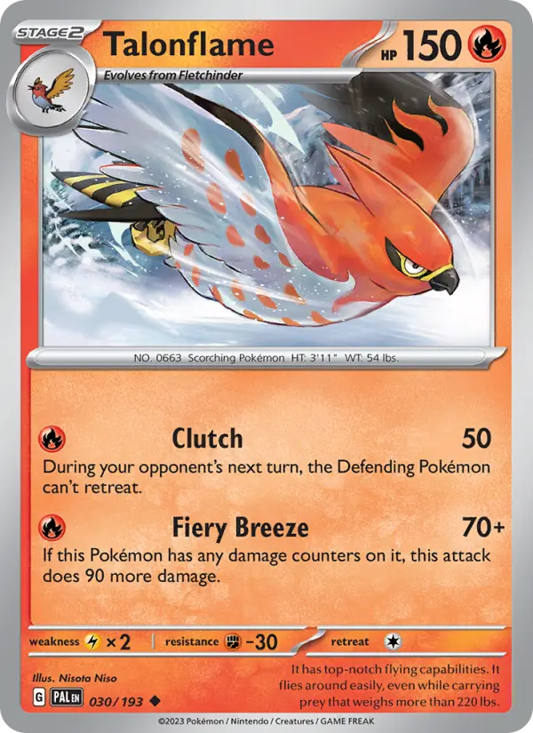 Talonflame, Pokémon card