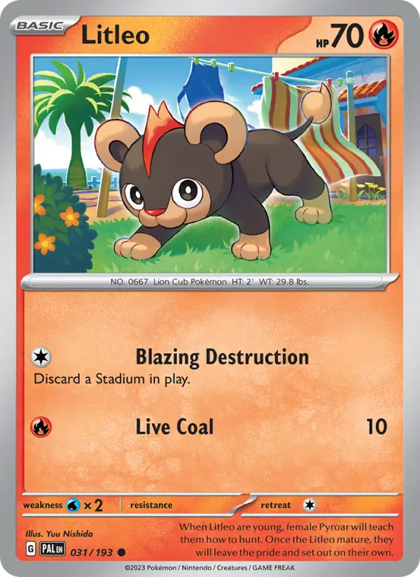 Litleo, Pokémon card