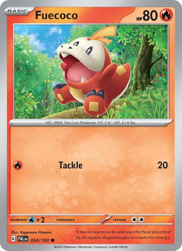 Fuecoco, Pokémon card