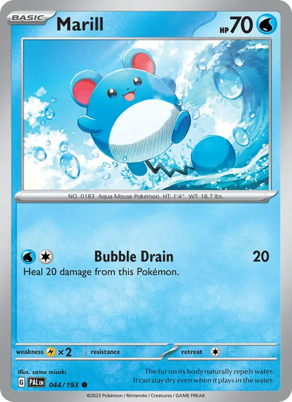 Marill, Pokémon card