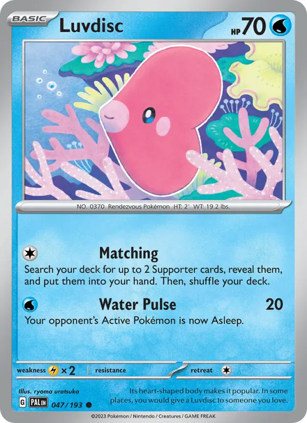 Luvdisc, Pokémon card