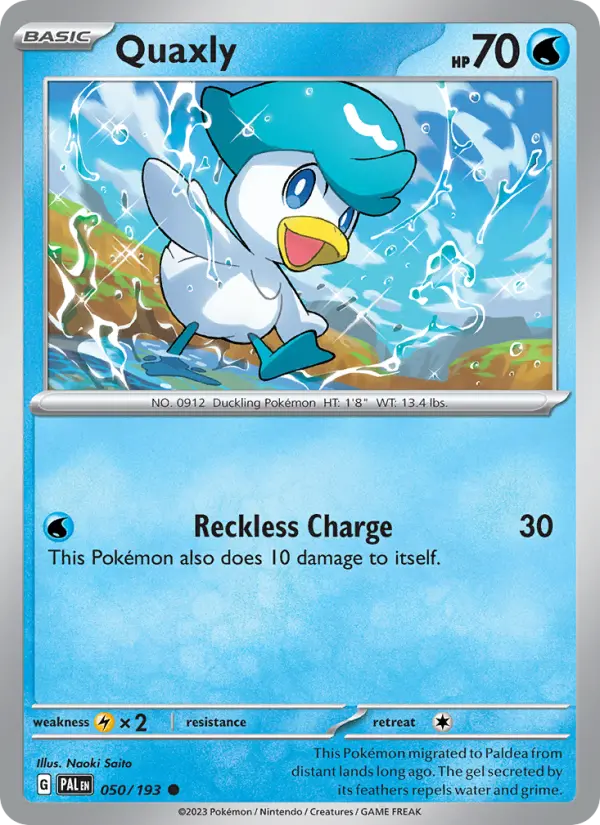 Quaxly, Pokémon card
