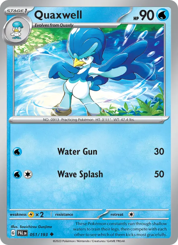 Quaxwell, Pokémon card
