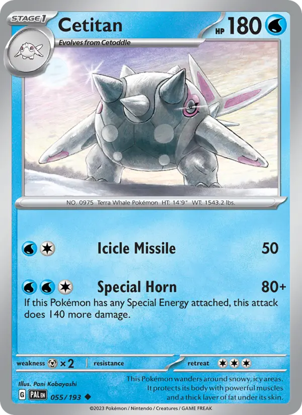 Cetitan, Pokémon card