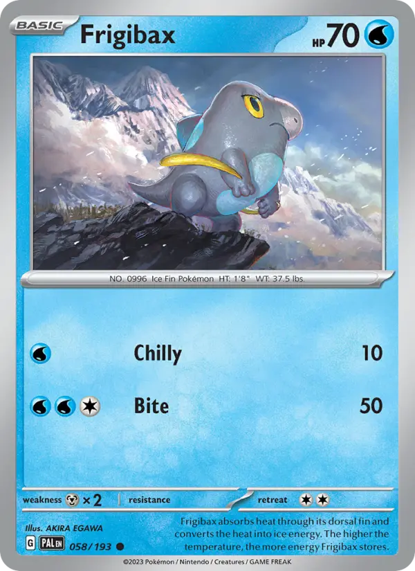 Frigibax, Pokémon card