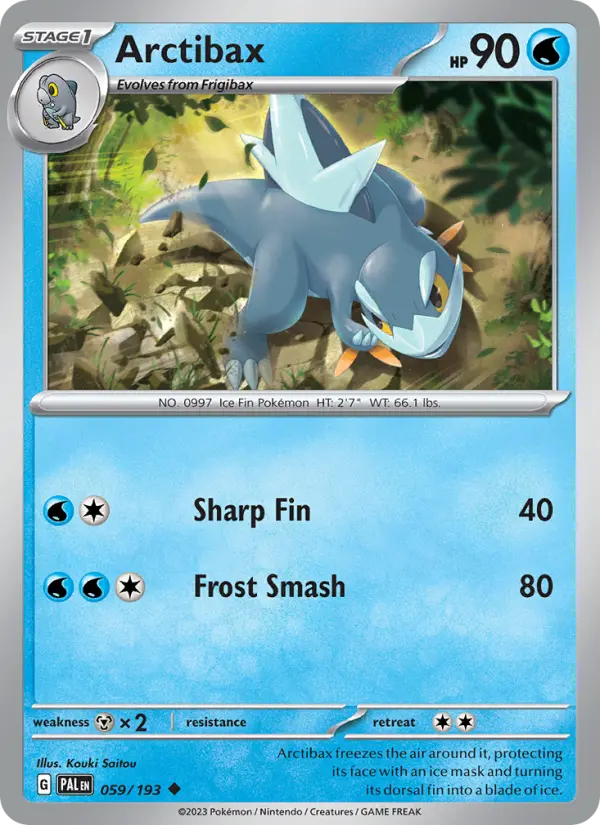 Arctibax, Pokémon card