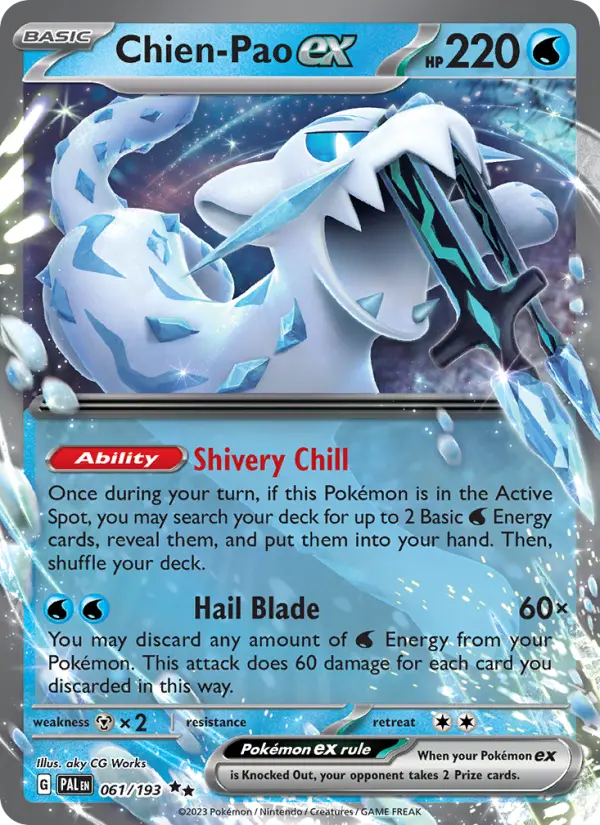 Chien-Pao ex, Pokémon card