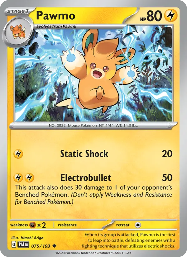 Pawmo, Pokémon card
