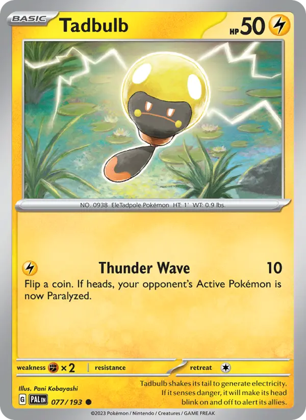 Tadbulb, Pokémon card