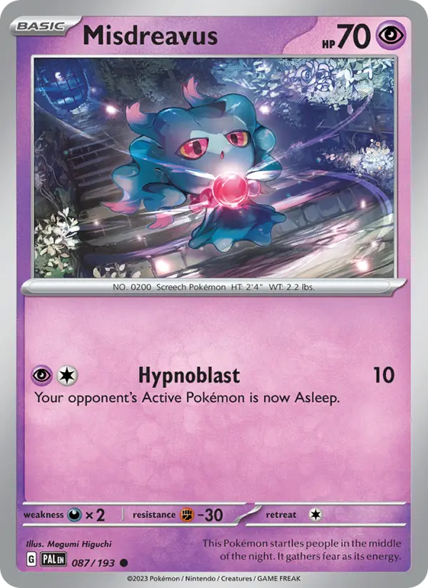 Misdreavus, Pokémon card