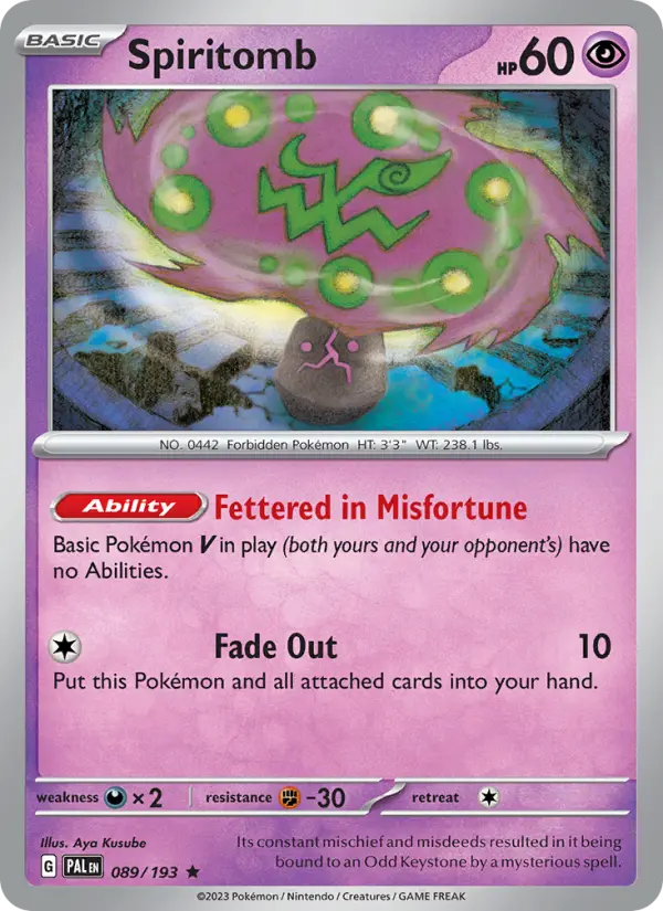 Spiritomb, Pokémon card