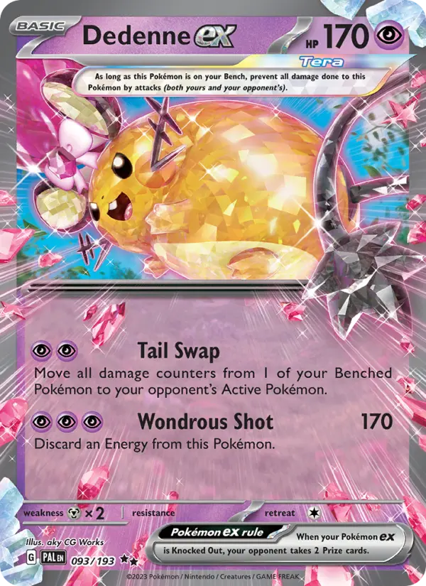 Dedenne ex, Pokémon card